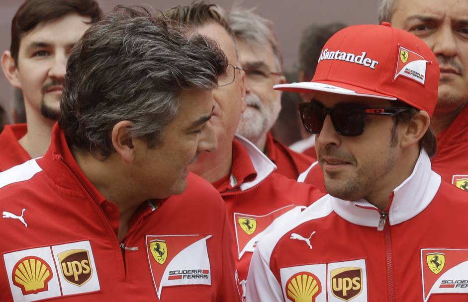 Marco Mattiacci con Fernando Alonso. Ap
